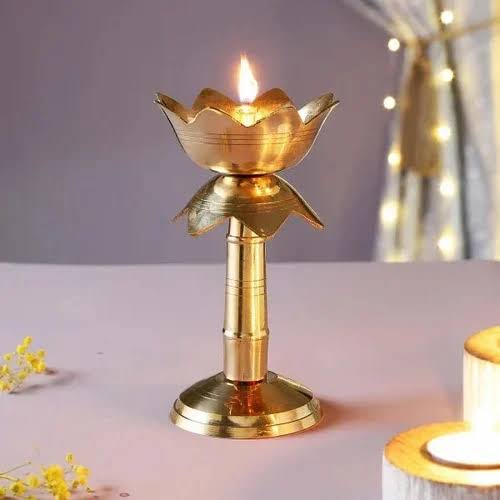 Brass Decorative Lotus akhand diya